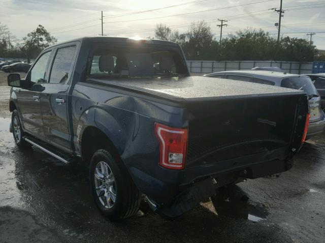 1FTEW1CP1HFA41832 - 2017 FORD F150 SUPER BLUE photo 3