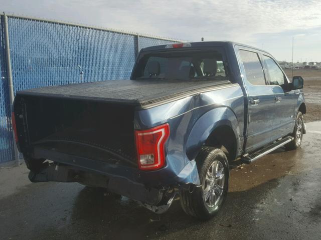 1FTEW1CP1HFA41832 - 2017 FORD F150 SUPER BLUE photo 4