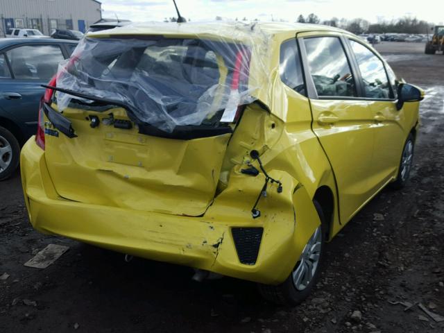 JHMGK5H51GX032008 - 2016 HONDA FIT LX YELLOW photo 4