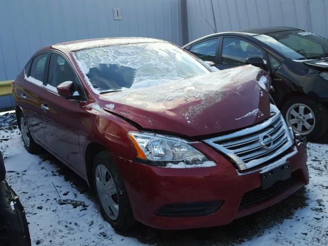 3N1AB7APXFY382638 - 2015 NISSAN SENTRA S RED photo 1