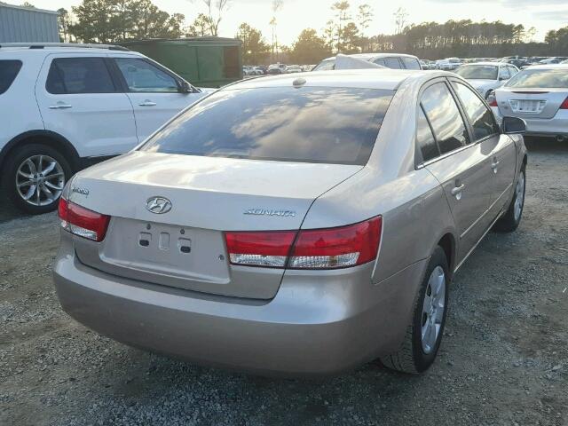 5NPET46C37H258306 - 2007 HYUNDAI SONATA GLS TAN photo 4