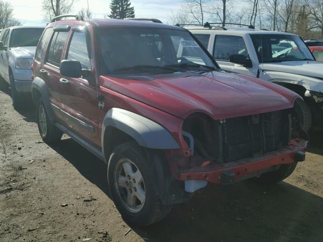 1J4GL48K85W712046 - 2005 JEEP LIBERTY SP RED photo 1