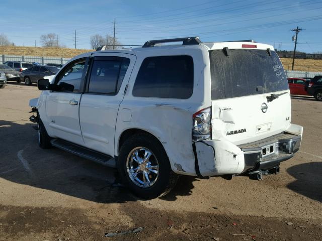 5N1AA08C27N722272 - 2007 NISSAN ARMADA SE WHITE photo 3