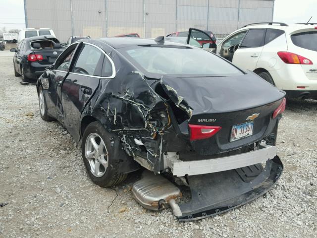 1G1ZB5ST3HF255152 - 2017 CHEVROLET MALIBU LS BLACK photo 3