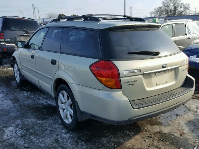 4S4BP61C567315081 - 2006 SUBARU LEGACY OUT BEIGE photo 3