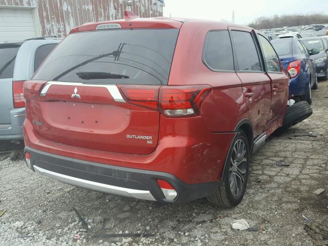 JA4AD3A35HZ042149 - 2017 MITSUBISHI OUTLANDER RED photo 4