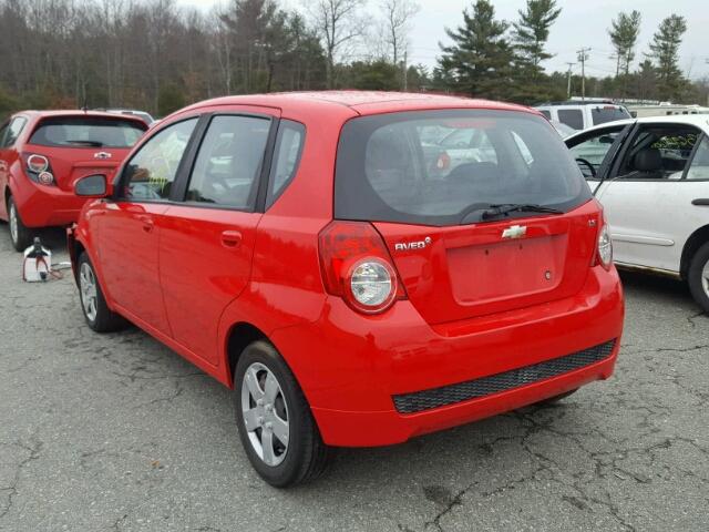 KL1TD66E29B336037 - 2009 CHEVROLET AVEO LS 红色 照片 3