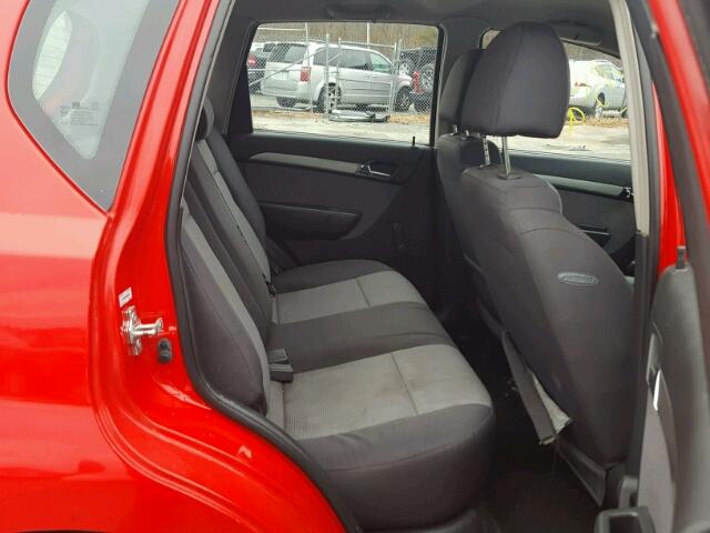 KL1TD66E29B336037 - 2009 CHEVROLET AVEO LS 红色 照片 6