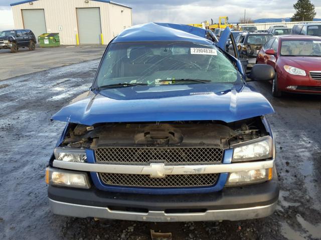 2GCEK19T131334615 - 2003 CHEVROLET SILVERADO BLUE photo 9