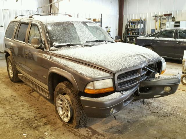 1B4HS38N02F207192 - 2002 DODGE DURANGO SP GRAY photo 1