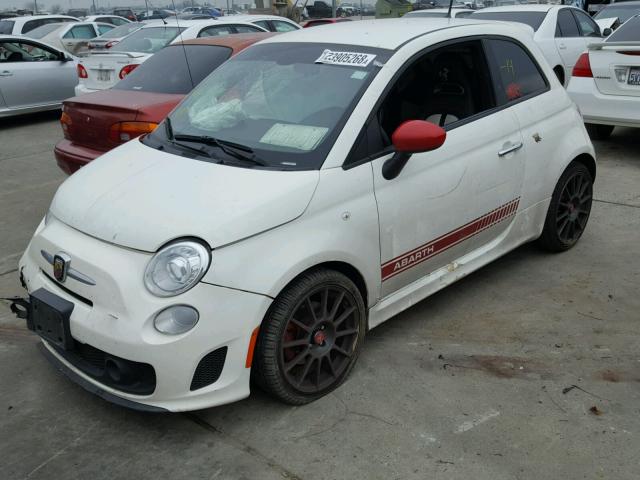 3C3CFFFH0ET184849 - 2014 FIAT 500 ABARTH WHITE photo 2