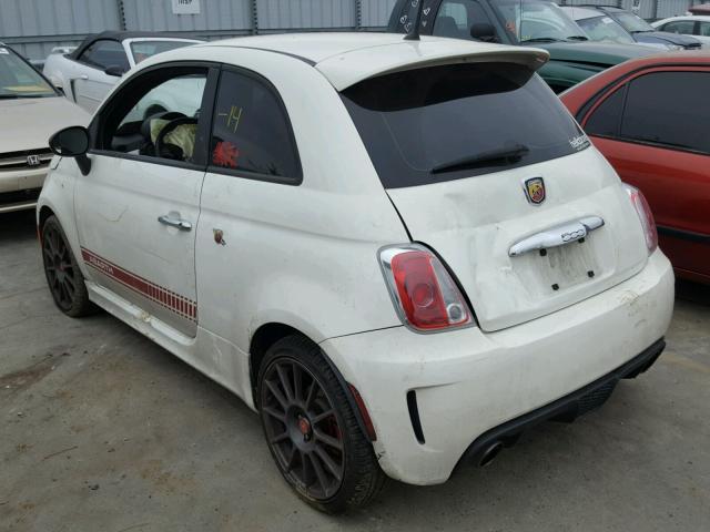 3C3CFFFH0ET184849 - 2014 FIAT 500 ABARTH WHITE photo 3