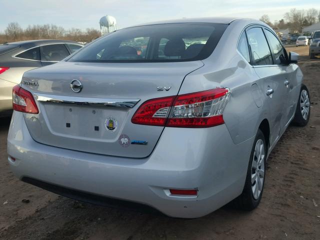 3N1AB7AP9EY210969 - 2014 NISSAN SENTRA S SILVER photo 4