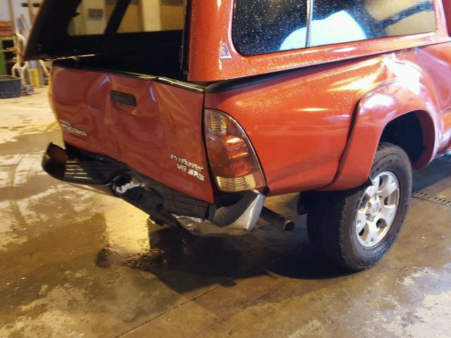 5TEKU72NX5Z010542 - 2005 TOYOTA TACOMA DOU RED photo 9