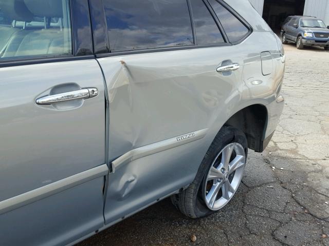 JTJHW31U782069656 - 2008 LEXUS RX 400H GREEN photo 9