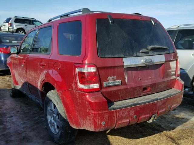 1FMCU0EGXCKC44654 - 2012 FORD ESCAPE LIM RED photo 3