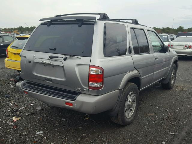 JN8DR07Y11W518785 - 2001 NISSAN PATHFINDER GRAY photo 4