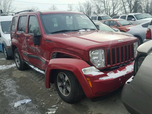 1J8GN28K98W279306 - 2008 JEEP LIBERTY SP BURGUNDY photo 1