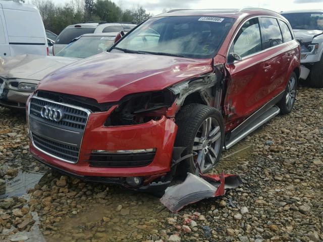 WA1BY74L07D054071 - 2007 AUDI Q7 3.6 QUA RED photo 2