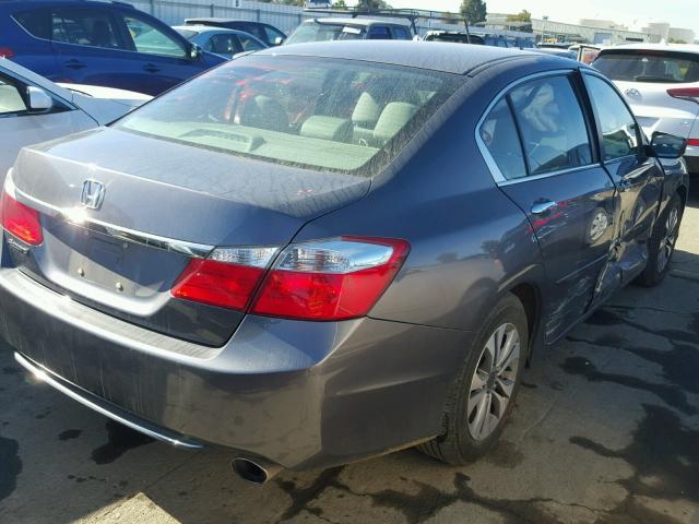 1HGCR2F36EA089060 - 2014 HONDA ACCORD LX GRAY photo 4