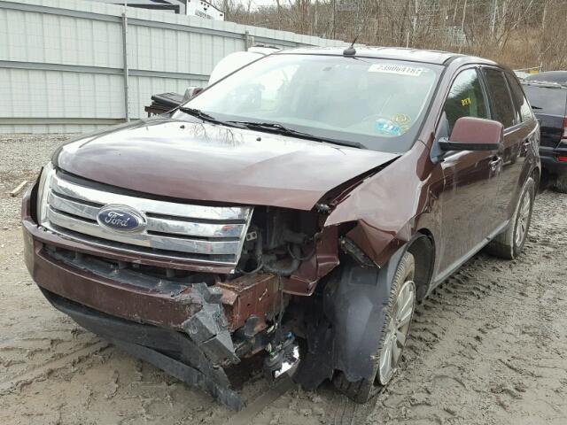 2FMDK4JCXABA72881 - 2010 FORD EDGE SEL MAROON photo 2