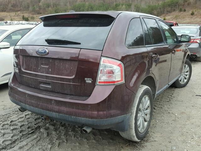 2FMDK4JCXABA72881 - 2010 FORD EDGE SEL MAROON photo 4