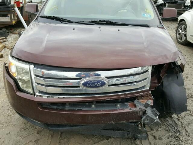 2FMDK4JCXABA72881 - 2010 FORD EDGE SEL MAROON photo 7