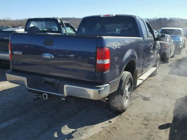 1FTRX14W46FB46687 - 2006 FORD F150 BLUE photo 4