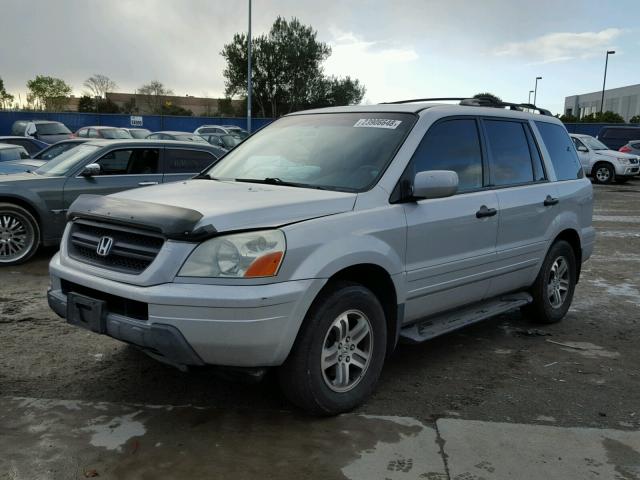 2HKYF18634H553220 - 2004 HONDA PILOT EXL SILVER photo 2