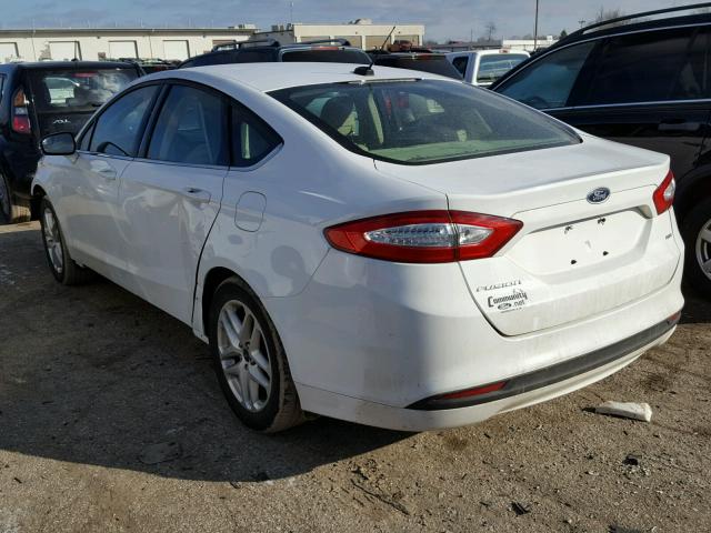 3FA6P0H75ER313744 - 2014 FORD FUSION SE WHITE photo 3