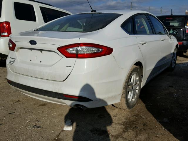 3FA6P0H75ER313744 - 2014 FORD FUSION SE WHITE photo 4