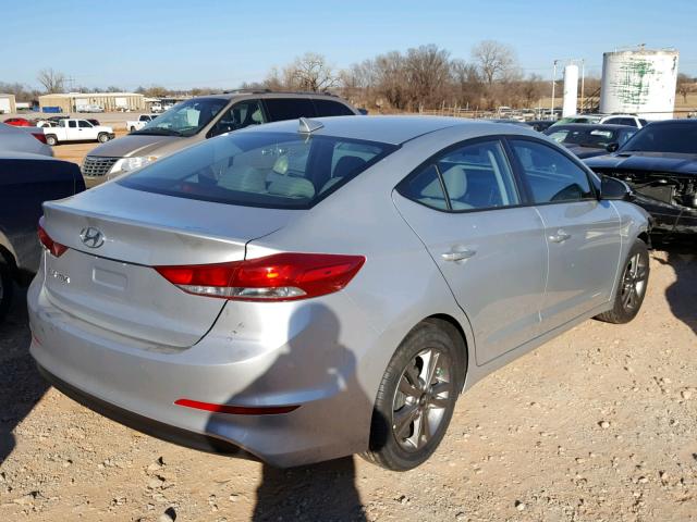 5NPD84LF3HH169851 - 2017 HYUNDAI ELANTRA SE SILVER photo 4