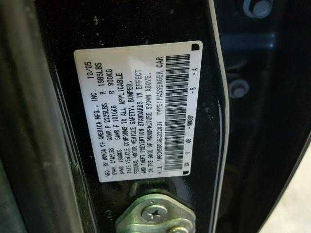 1HGCM56836A022431 - 2006 HONDA ACCORD EX GRAY photo 10