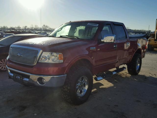 1FTPW14V38FA50568 - 2008 FORD F150 SUPER RED photo 2