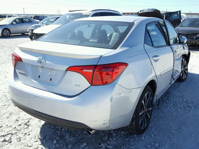 5YFBURHE6HP704481 - 2017 TOYOTA COROLLA L SILVER photo 4