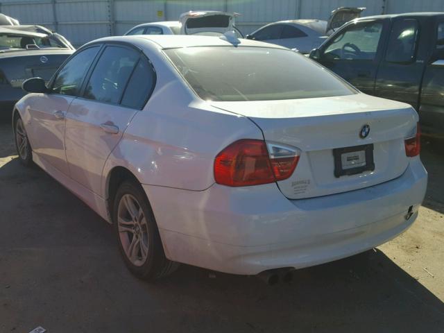 WBAVA37538NL18776 - 2008 BMW 328 I WHITE photo 3