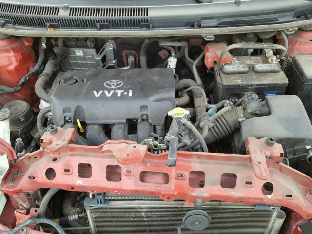 JTDBT923874000679 - 2007 TOYOTA YARIS RED photo 7