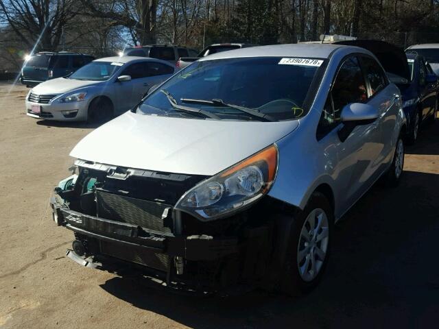 KNADM5A39D6099803 - 2013 KIA RIO LX SILVER photo 2