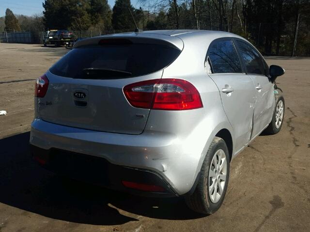 KNADM5A39D6099803 - 2013 KIA RIO LX SILVER photo 4