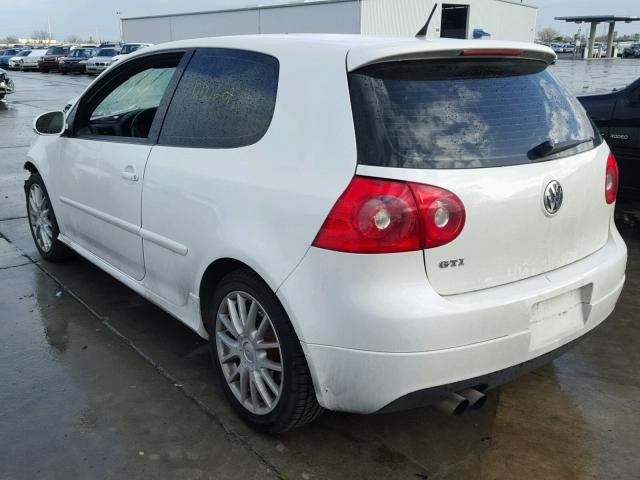 WVWEV71K47W085903 - 2007 VOLKSWAGEN NEW GTI WHITE photo 3