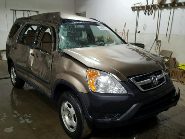 JHLRD78452C032393 - 2002 HONDA CR-V LX BROWN photo 1