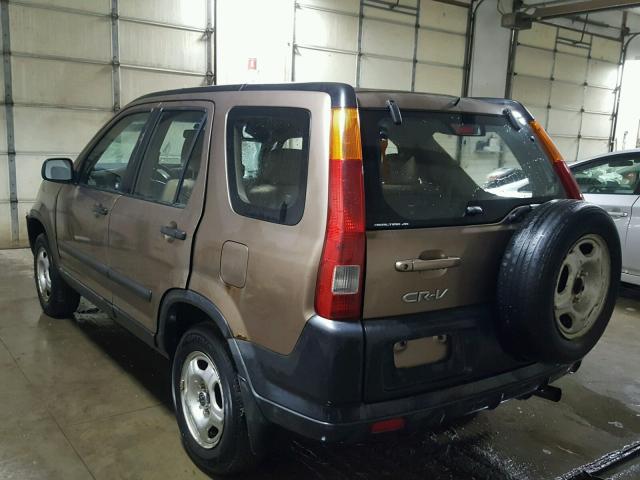 JHLRD78452C032393 - 2002 HONDA CR-V LX BROWN photo 3