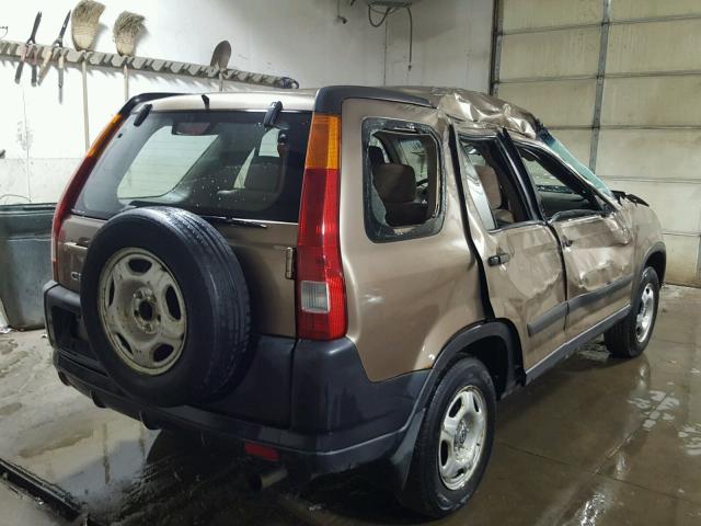 JHLRD78452C032393 - 2002 HONDA CR-V LX BROWN photo 4