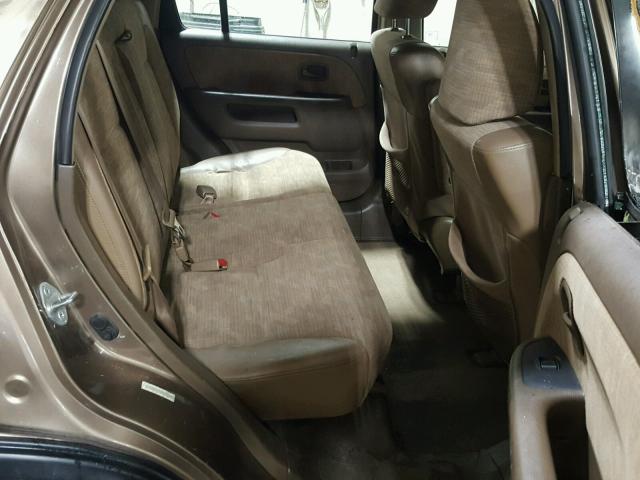 JHLRD78452C032393 - 2002 HONDA CR-V LX BROWN photo 6