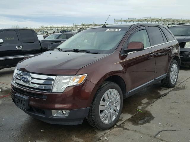 2FMDK4KCXABB18790 - 2010 FORD EDGE LIMIT BROWN photo 2