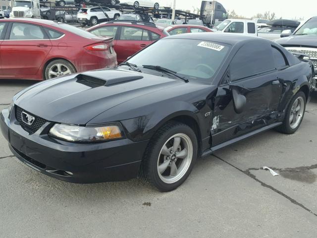 1FAFP42X42F225504 - 2002 FORD MUSTANG GT BLACK photo 2