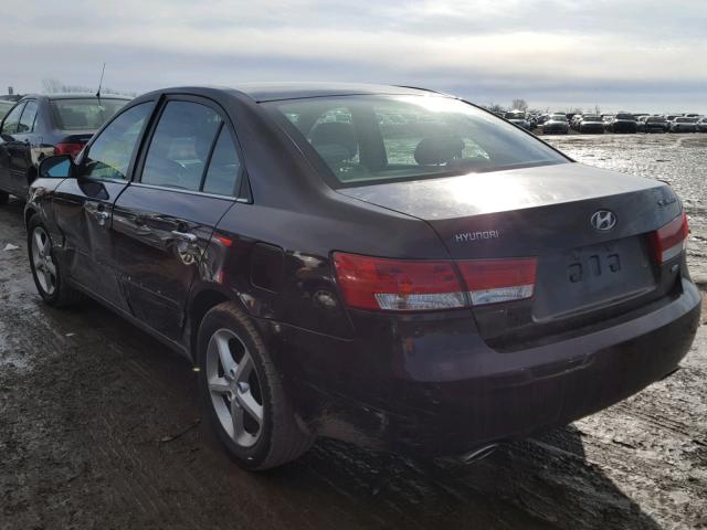 5NPEU46F26H068809 - 2006 HYUNDAI SONATA GLS BURGUNDY photo 3