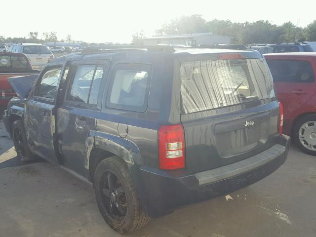 1J8FT28077D399874 - 2007 JEEP PATRIOT SP BLUE photo 3