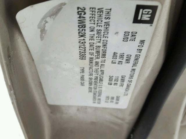 2G4WB52K131273369 - 2003 BUICK REGAL LS 米色 照片 10