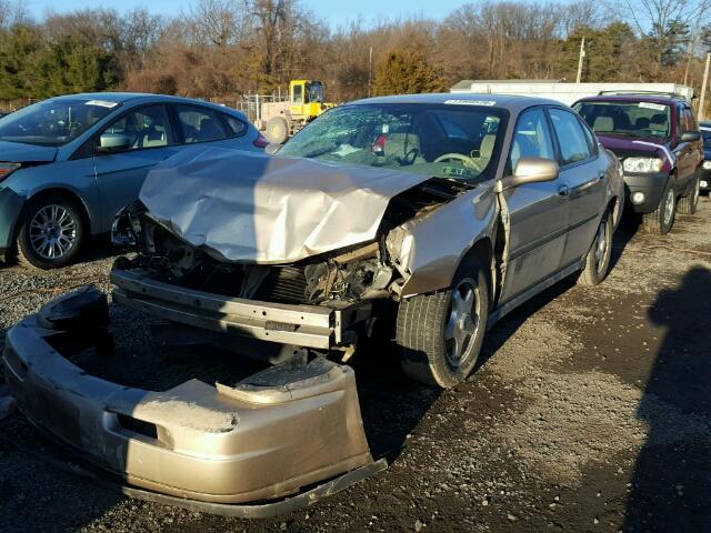 2G1WF55K159201332 - 2005 CHEVROLET IMPALA TAN photo 2